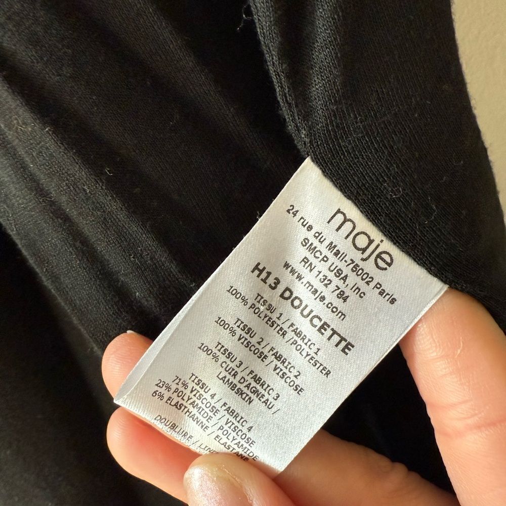 Maje Black collarless sequin evening jacket Size Large - Picture 9 of 10